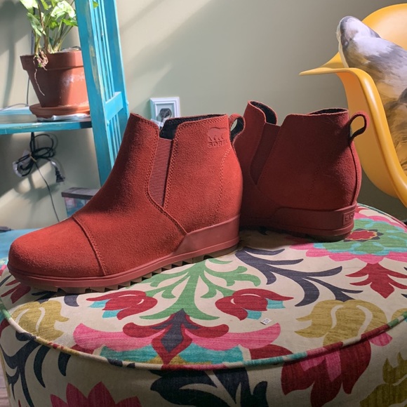 Warp Red Sorel Waterproof Ankle Booties 🧡❤️M-W - Picture 8 of 8